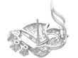 Vintage Art Deco Diamond Earring open