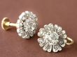 Antique Diamond Cluster Earrings