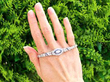 Art Deco Platinum Diamond and Sapphire Bracelet Outside
