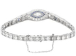Art Deco Platinum Diamond and Sapphire Bracelet Clasp