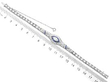 Art Deco Platinum Diamond and Sapphire Bracelet with Ruler