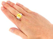 antique cushion cut sapphire ring on hand