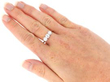 1.89ct Diamond and Platinum Trilogy Ring On Hand