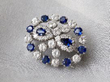 Circular Sapphire Brooch