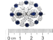 18k White Gold Sapphire and Diamond Brooch size