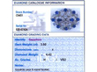 18k White Gold Sapphire and Diamond Brooch grading card