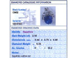Vintage Cushion Cut Sapphire Pendant in White Gold grading card