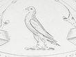 detail of Medium Sterling Silver Tray with Handles