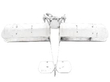 Sterling Silver Sopwith Biplane Ornament underside