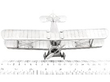 Antique Sterling Silver Plane Ornament size