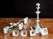 Tall Sterling Silver Candelabra and Candlesticks pieces