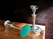 George V Piano Style Sterling Silver Candlesticks