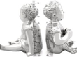 Victorian Novelty Silver Baby Salt and Pepper Shakers Size