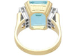 10 Carat Aquamarine Ring in Yellow Gold back