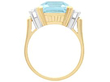 10 Carat Aquamarine Ring in Yellow Gold setting