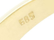 10 Carat Aquamarine Ring in Yellow Gold hallmark