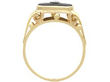 Vintage Diamond and Onyx Signet Ring in Gold setting