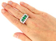 wearing Vintage Octagonal Emerald and Diamond Ring