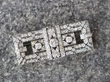 Rectangular antique Art Deco Platinum Diamond Brooch