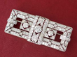 antique Rectangular Art Deco Platinum Diamond Brooch