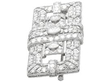Rectangular Art Deco Platinum Diamond Brooch side