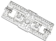 Rectangular Art Deco Platinum Diamond Brooch reverse