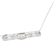 Rectangular Art Deco Platinum Diamond Brooch open