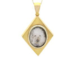 Kite Shaped Amethyst Pendant in Gold reverse