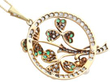 Victorian Emerald Pearl and Diamond Pendant reverse