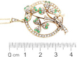 Victorian Emerald Pearl and Diamond Pendant size
