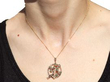 Victorian Emerald Pearl and Diamond Pendant wearing