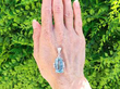 14 Carat Aquamarine Pendant Necklace in White Gold outside