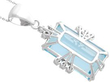 14 Carat Aquamarine Pendant Necklace in White Gold reverse