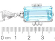 14 Carat Aquamarine Pendant Necklace in White Gold size