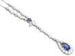 Blue Sapphire and Diamond Necklace in Platinum setting