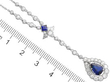Blue Sapphire and Diamond Necklace in Platinum size