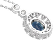 Vintage Sapphire and Diamond Cluster Pendant reverse