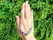 Vintage Statement Sapphire Necklace with Diamonds outside