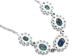 Vintage Statement Sapphire Necklace with Diamonds reverse