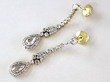 antique Pear Cut Diamond Drop Earrings
