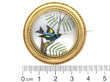 Essex Crystal and Gold Bird Brooch size