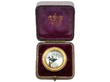 boxed antique Essex Crystal and Gold Bird Brooch