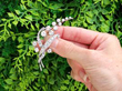Floral Brooch in 18k White Gold and Diamonds outside