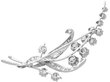 Floral Brooch in 18k White Gold and Diamonds reverse