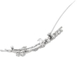 Floral Brooch in 18k White Gold and Diamonds open