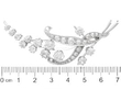 Floral Brooch in 18k White Gold and Diamonds size