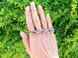 Blue Sapphire and Diamond Bracelet in White Gold outside