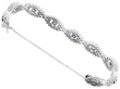 Blue Sapphire and Diamond Bracelet in White Gold open
