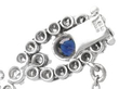 Blue Sapphire and Diamond Bracelet in White Gold hallmarks