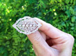 3.83 Carat Diamond Brooch in Platinum outside